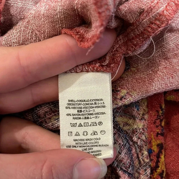 Free People - Open Back Tunic Dress With Pockets - Red - Size Large - Picture 7 of 9